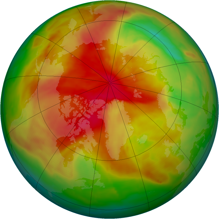 Arctic ozone map for 02 April 2014
